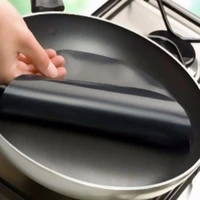long lifespan reusable round non stick high temperature resistant pan mat grill mat diameter 24cm kitchen cooking tool
