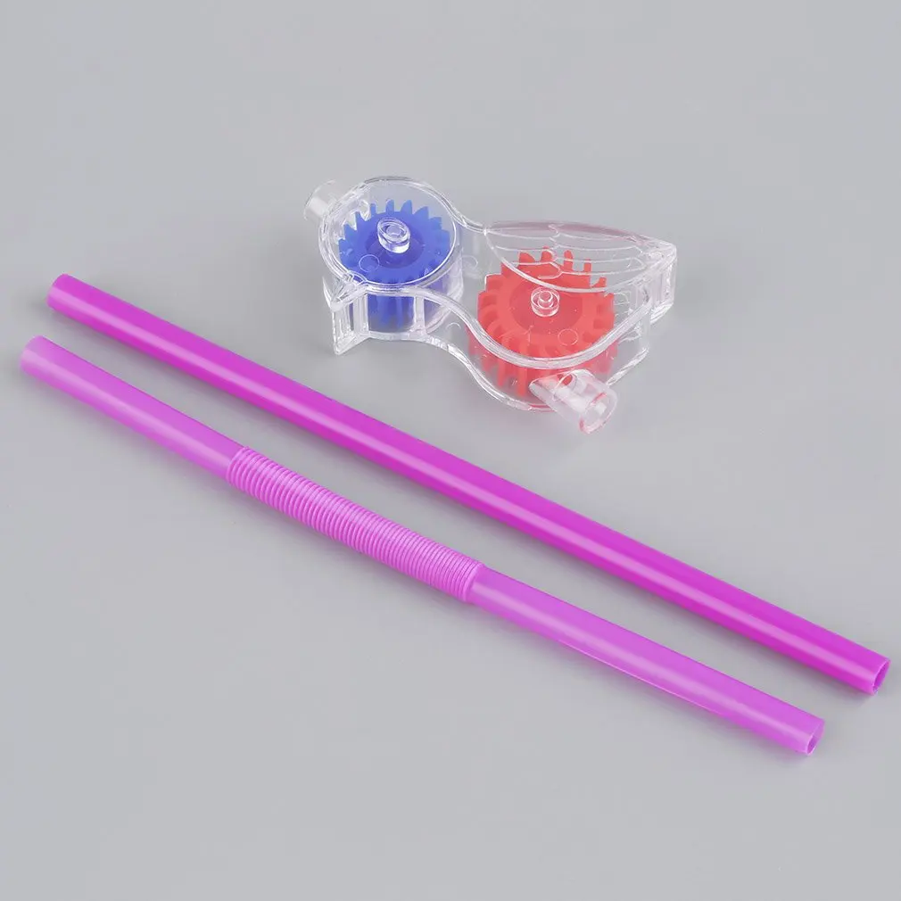 2 шт. креативные спиннинг птица Цвет многоразовые трубочки питьевой соломы