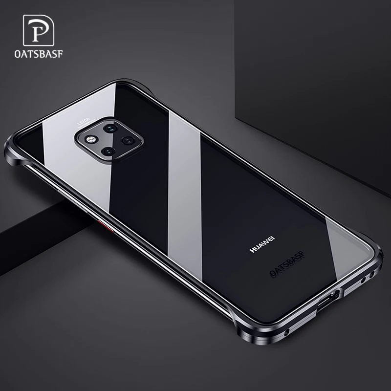 OATSBASF металлический чехол из закаленного стекла для телефона huawei mate 20 pro простой