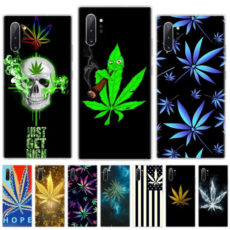 Мягкий чехол для телефона Marihuanna Leaf grass om samsung galaxy J3 J5 J6 J7 2017 2016 2018 Prime Pro Note 8 9 10