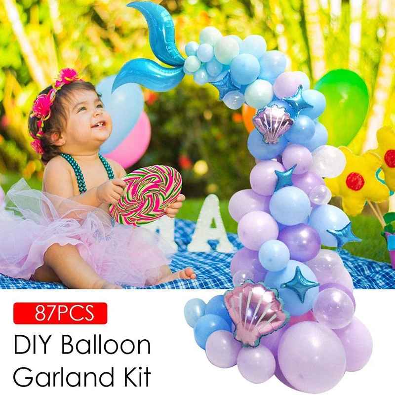 

Mermaid Latex Balloon Set Wedding Party Birthday Balloons Mermaid Tail Balloon Garland Arch Mermaid Theme Decorations Supplies