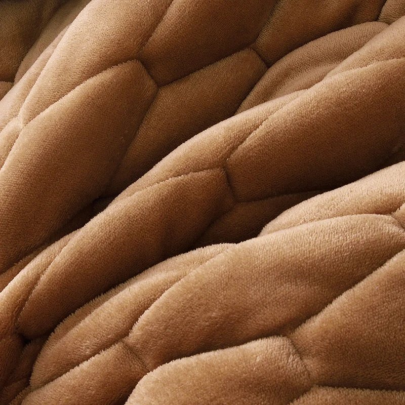 Эластичная натяжная простыня мягкая зимняя теплая молочная бархатная