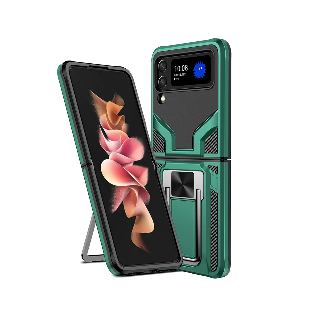 

Противоскользящий чехол для Galaxy Z Flip 3, защитный чехол для телефона Samsung Galaxy Z Flip 3, чехлы с защитой от отпечатков пальцев и магнитным держателе...