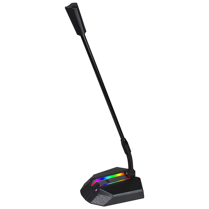 

RGB светильник Настольный емкостный микрофон USB шумоподавление компьютерный микрофон для игровой потоковой передачи
