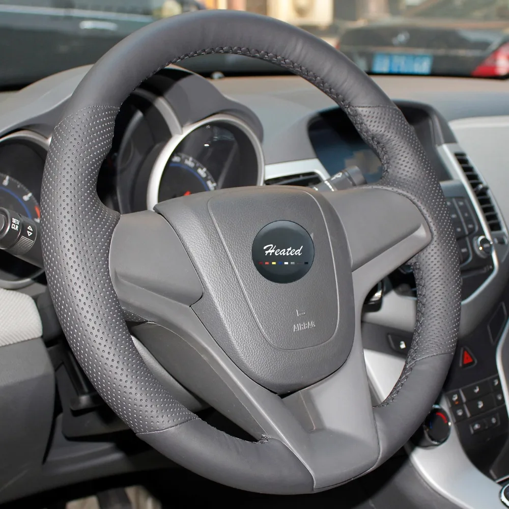 Оплетка на руль Nappa из натуральной кожи для Chevrolet Cruze 2009 2014 Aveo 2011 Holden 2010|on the steering