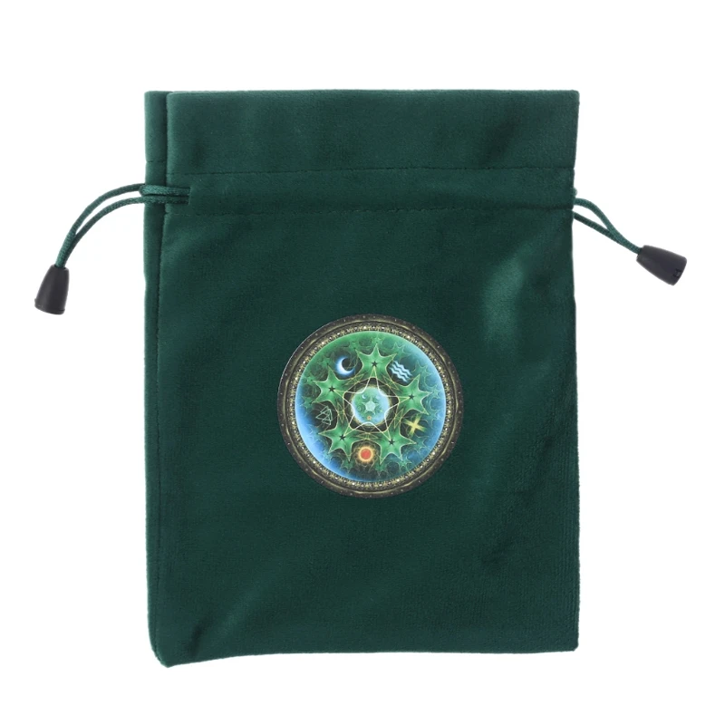 

Velvet Tarots Storage Bag Mystical Divination Rune Cards Bag Board Game Dice Bag M68D