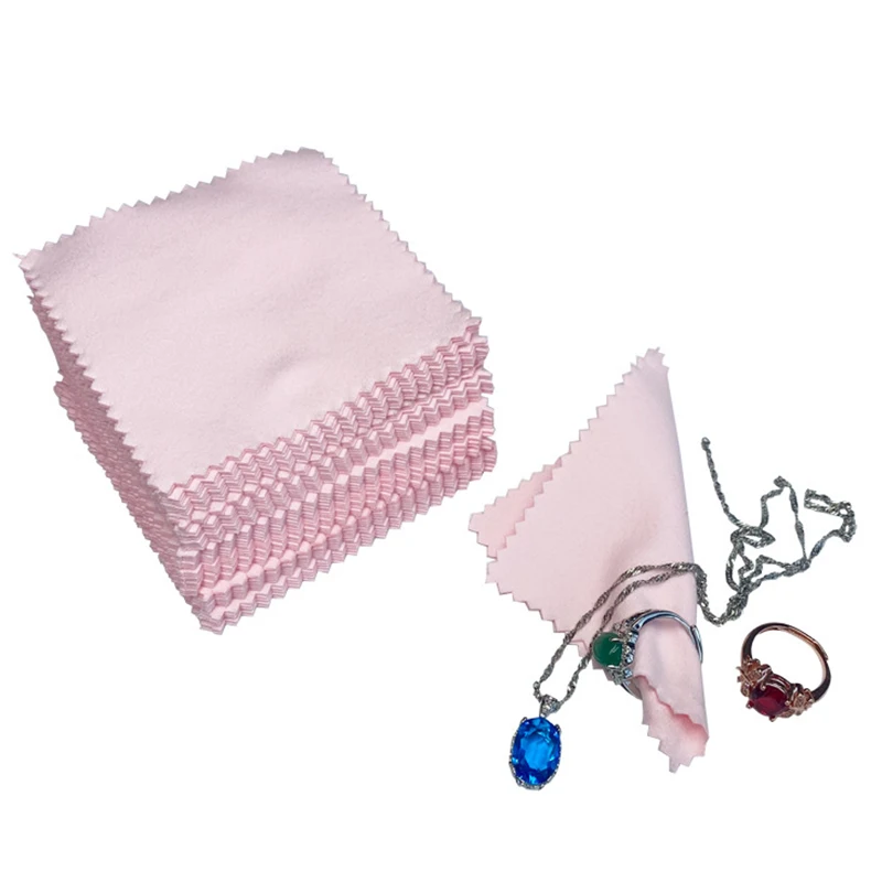 

50pcs 20pcs 8x8cm Polish Cloth Clean&Polish Cloth Soft Suede Wipe Napkin Cloth for Silver Gold Jewelry Cleaning Polishing Tool