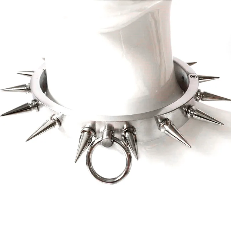 Sexy Cosplay Collar with Spikes Stainless Steel Fetish Play Adult Sex Toys Sextoy XLY-WQ