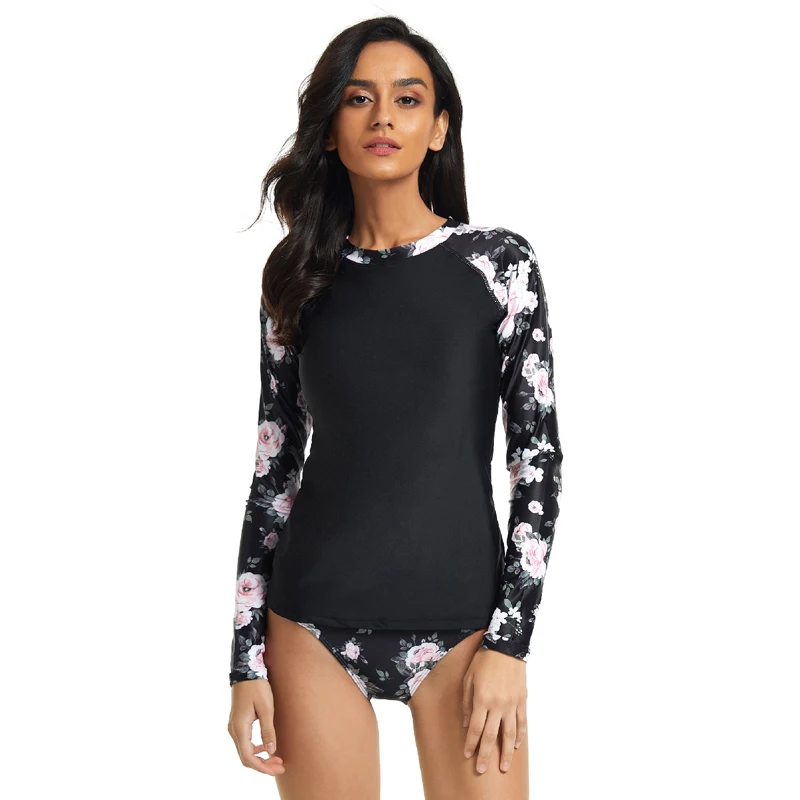 

Swim Suit For Women Bathing Wear Large Size Bikini Swimsuit 2021 Long Sleeve Surf Diving Sexy Print Polyester Sierra Surfer