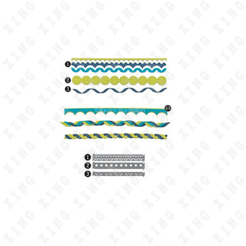 

Hot Selling Border Blends-trims New Metal Cutting Dies Scrapbook Diary Decoration Embossing Template Diy Greeting Card Handmade
