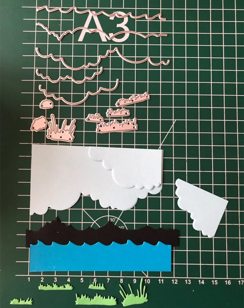 Травяное облако граница металлические режущие штампы скрапбукинг ремесло