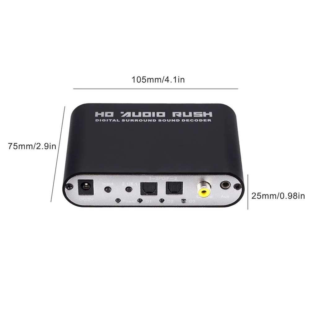 

Аудио декодер цифро-аналоговый 5-1-канальный адаптер коаксиальный AUX 3 5 мм к RCA звуковой декодер усилитель вилка стандарта Великобритании