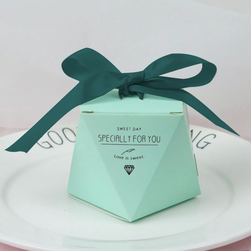 Новинка подарочная коробка в форме розовых бриллиантов драги конфет деко