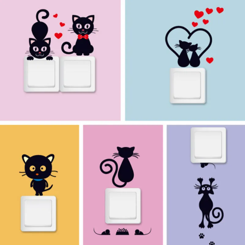 1 шт. стикер для домашнего декора Съемный переключатель из ПВХ наклейки на стену с