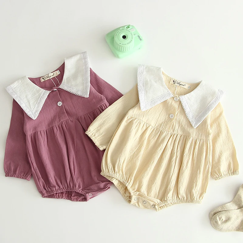 Детский комбинезон весенне-осенняя Милая юбка принцессы цельное Кружевное боди