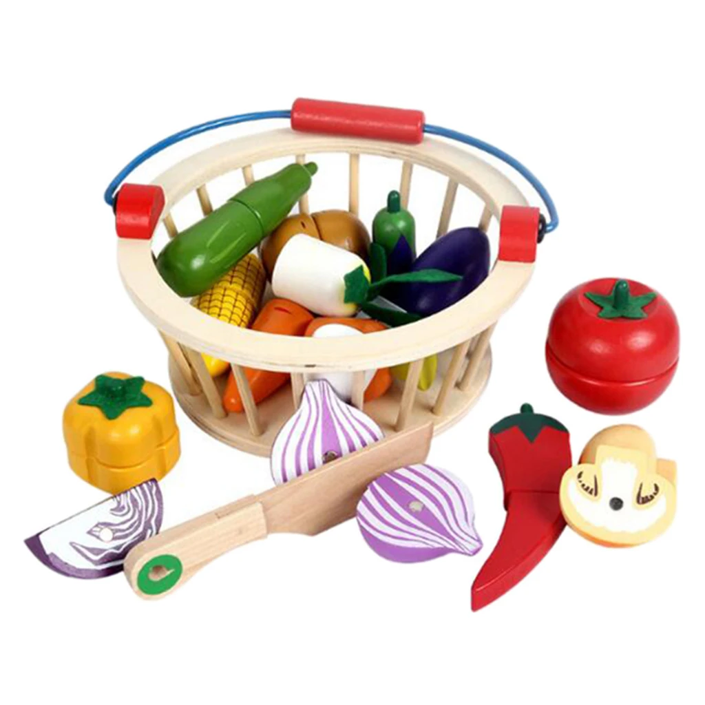 

Kitchen Fun Cutting Fruits Vegetables Food Playset Role Play Children 14pcs