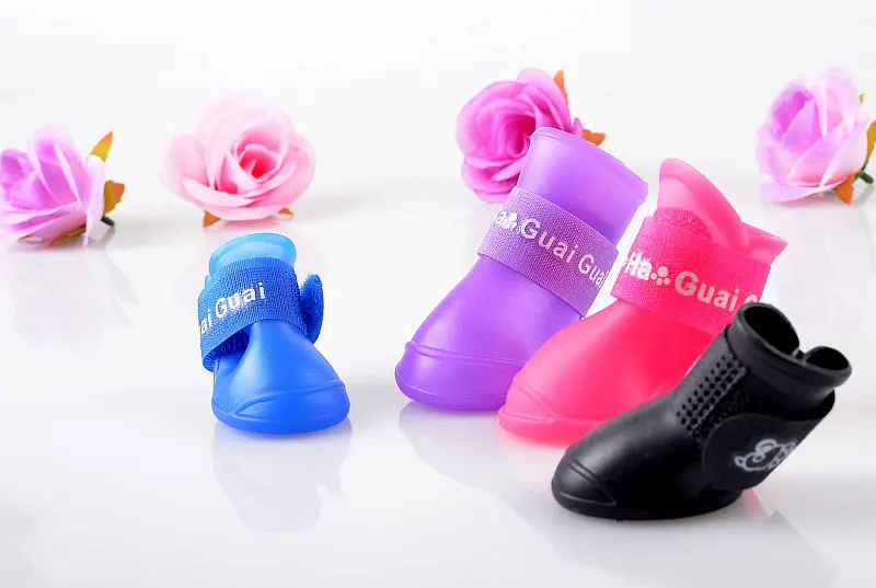 Новая милая собака сапоги Водонепроницаемый защитный резиновый силиконовый
