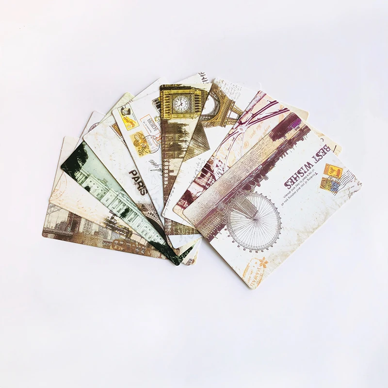 

9 pcs /Set Vintage DIY Postcard Greeting Card Envelope Style Post Card