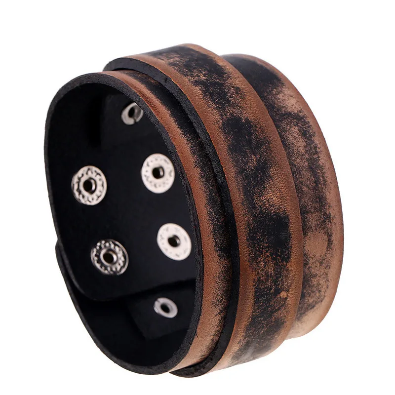 Новинка винтажные плетеные браслеты zorcins из натуральной кожи модные коричневые