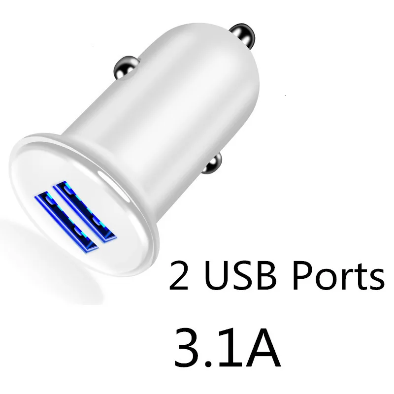 QC3.0 мини USB Автомобильное зарядное устройство для мобильного телефона планшета gps 3.1A быстрое зарядное устройство автомобильное зарядное устройство 2 порта USB автомобильный адаптер зарядного устройства для телефона в автомобиле