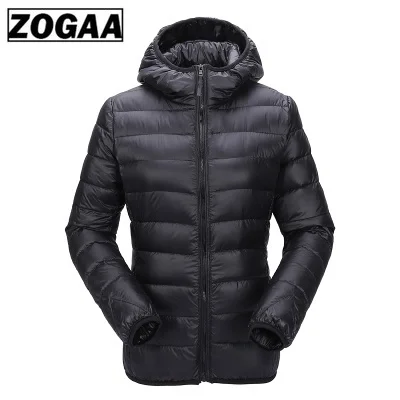 Зимний мужской и женский модный легкий стеганый пуховой пуховик с капюшоном