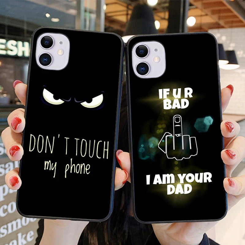 

The phone case is suitable for iPhone X XS MAX 6 6s 7 8 plus SE 2020 XR 11 12 pro max black phone case with interesting patterns