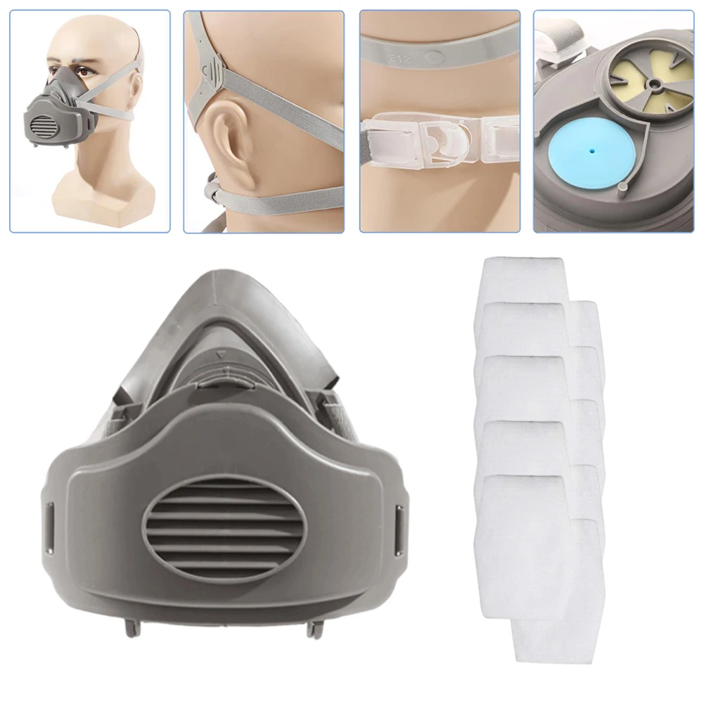 Полуреспиратор пылезащитный чехол для лица с 10 сменными фильтрами хлопковое