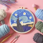 Новый креативный материал для вышивки тыкать в упаковке сделай сам шерстяная игла вышивка подвесная картина мультяшная вышивка для гостиной