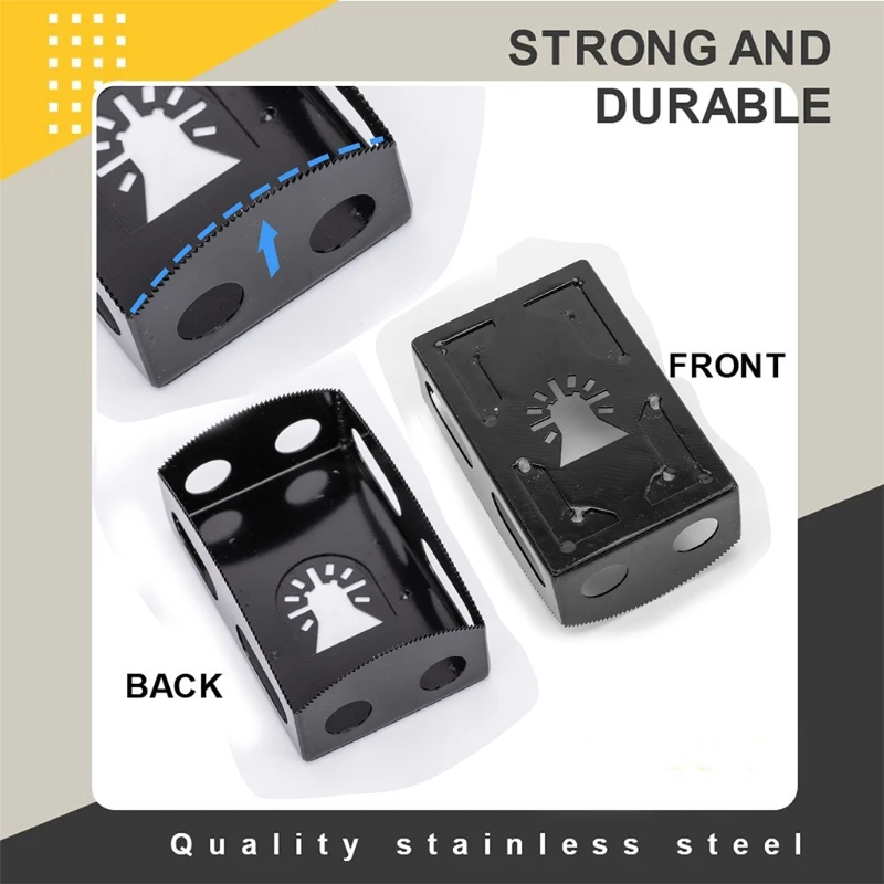 

Slot Cutter Square Hole Cutter Oscillating Cutter Tool Smooth Cutting Aluminum Alloy 6x6/9.5x6cm Socket Slots