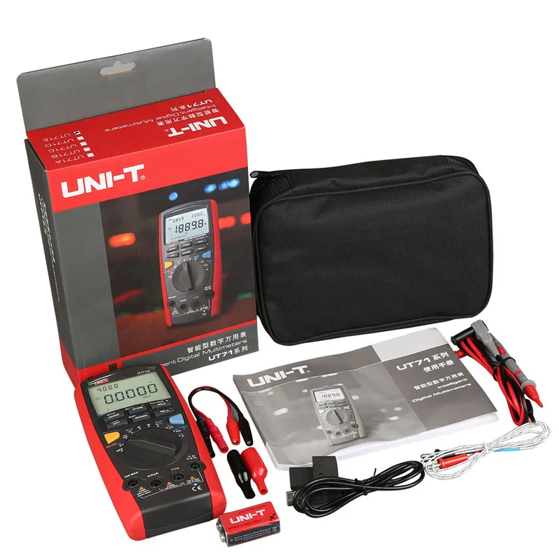 UNI T мультиметр UT71C цифровой с автоматическим выбором диапазона Вольт постоянного