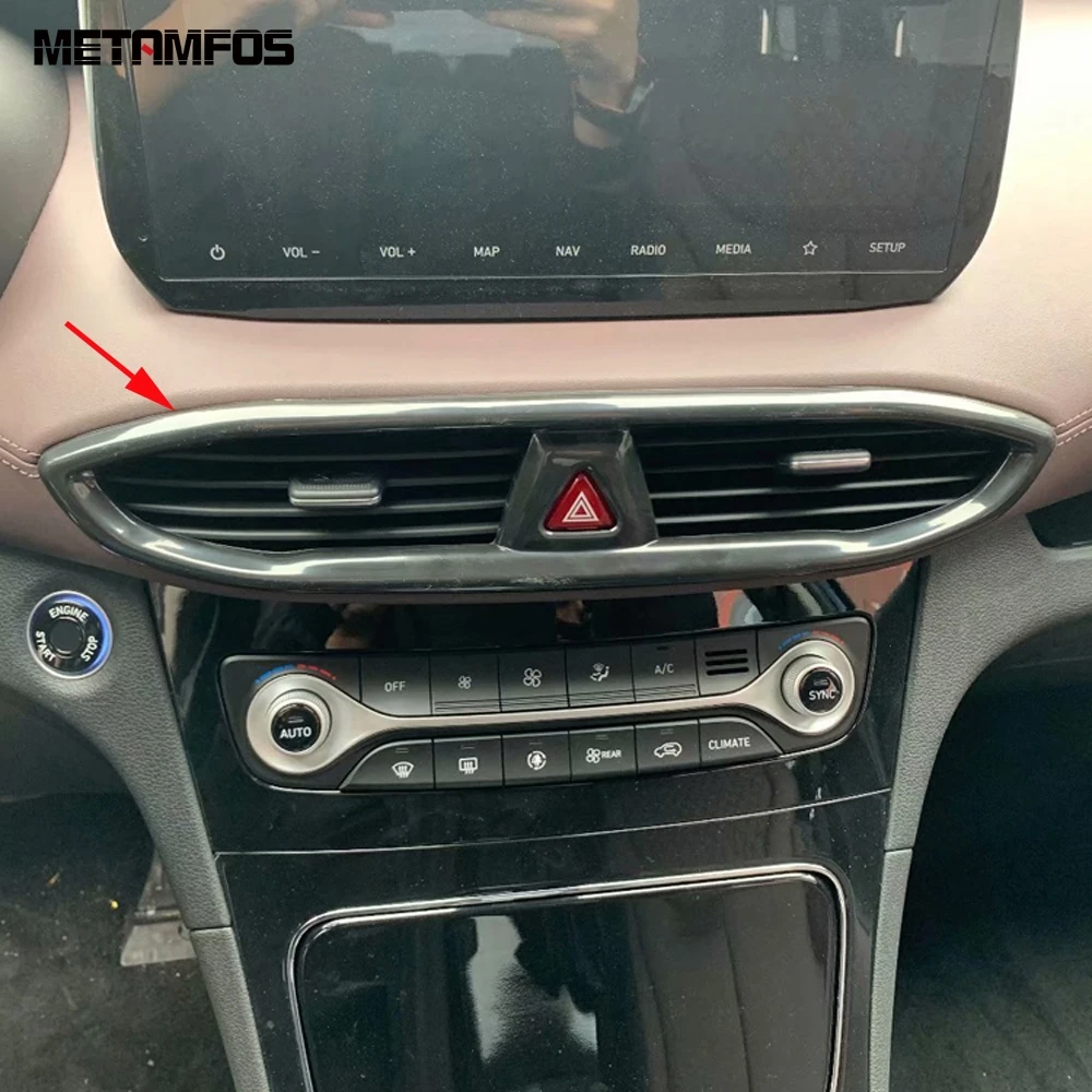 Центральное управление из углеродного волокна для Hyundai Santa Fe 2019 2020 2021 Крышка