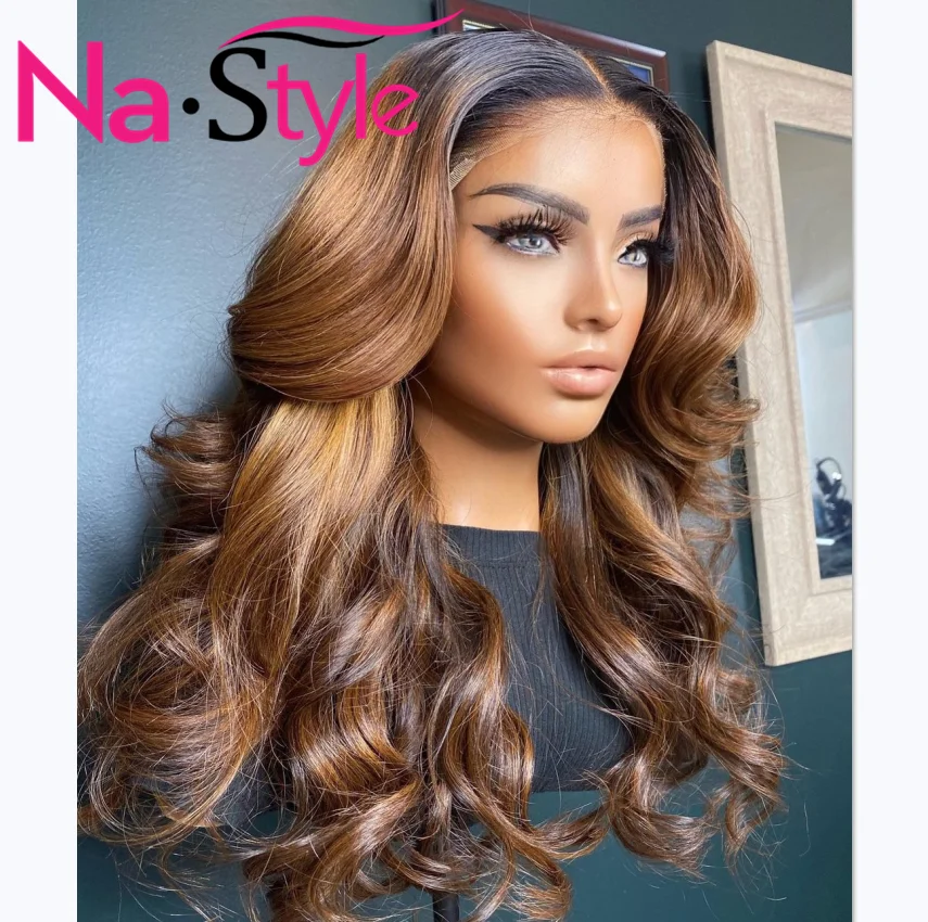 Парик из натуральных волос Блонд крупные волны 13x6 | Шиньоны и парики