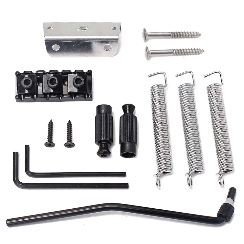 10 teilesatz tremolo brücke doppel verriegelung system gezogen set elektrische gitarre saiten brücke gitarre teile für floyd rose lic