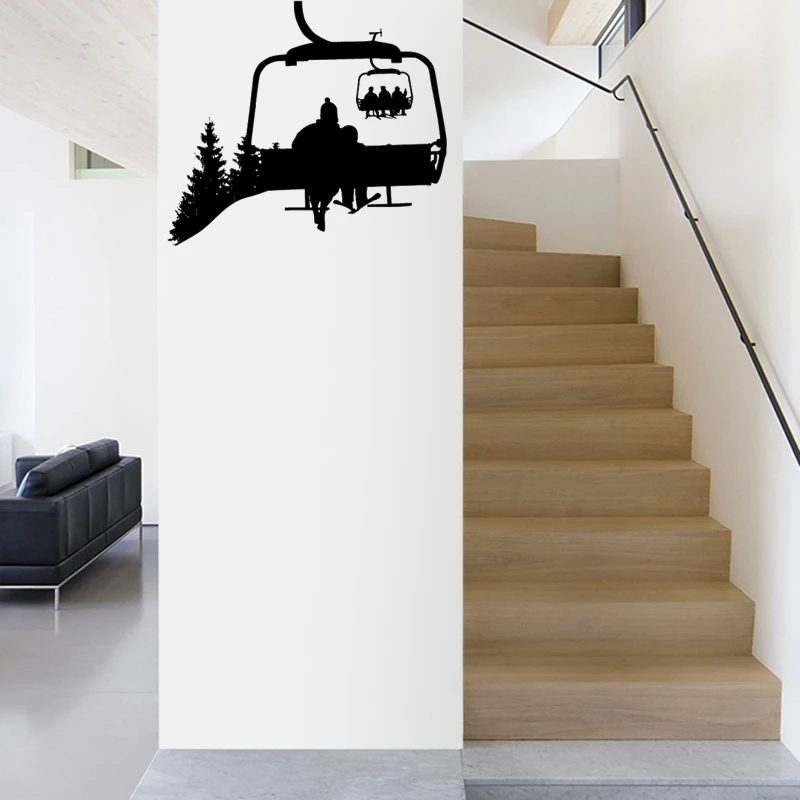 

Ski Sticker Decal Skiing Ice Sports Posters Vinyl Pegatina Wall Decals Decor Mural Car Skiing Decal