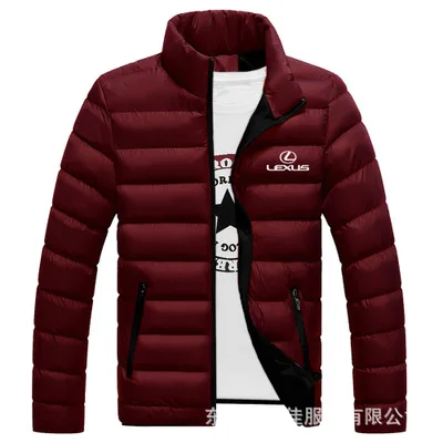 

New Fashio for Lexus Car Logo Winter Jackets Parka Men Autumn Warm Outwear Brand Slim Mens Coats Casual Windbreaker