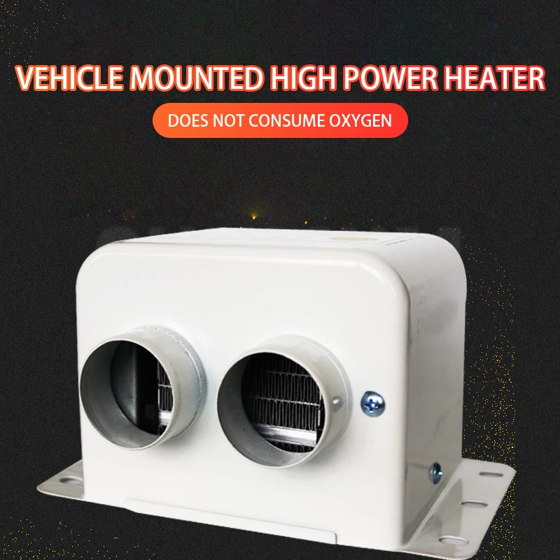 

500W/800W 12V/24V Car Heater Defroster White Car Window Heater 2 Air Outlet Winter Warm Dryer Auto Heater Fans Mist Eliminator