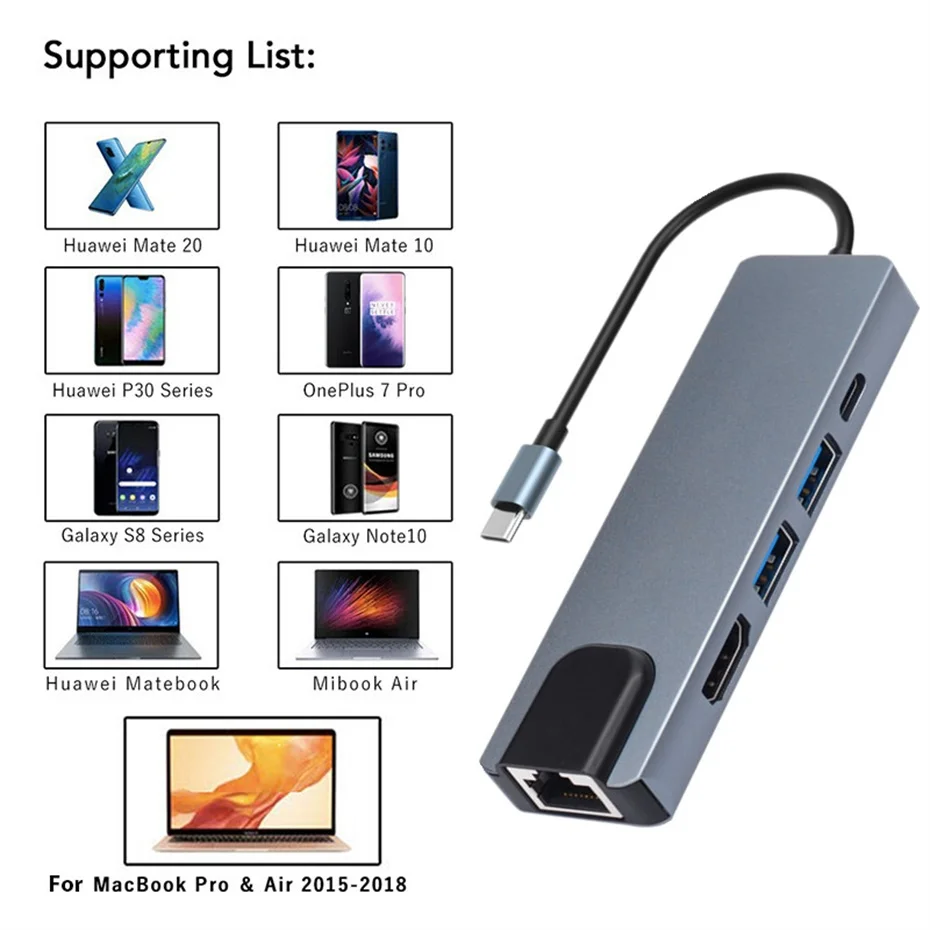 тип c hd rj45 pd адаптер usb 30 концентрато