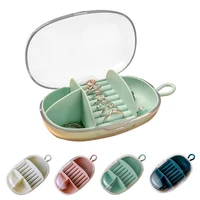 portable jewelry box travel jewelry organizer capsule with lid removable lining for rings ear studs necklaces dropshipping