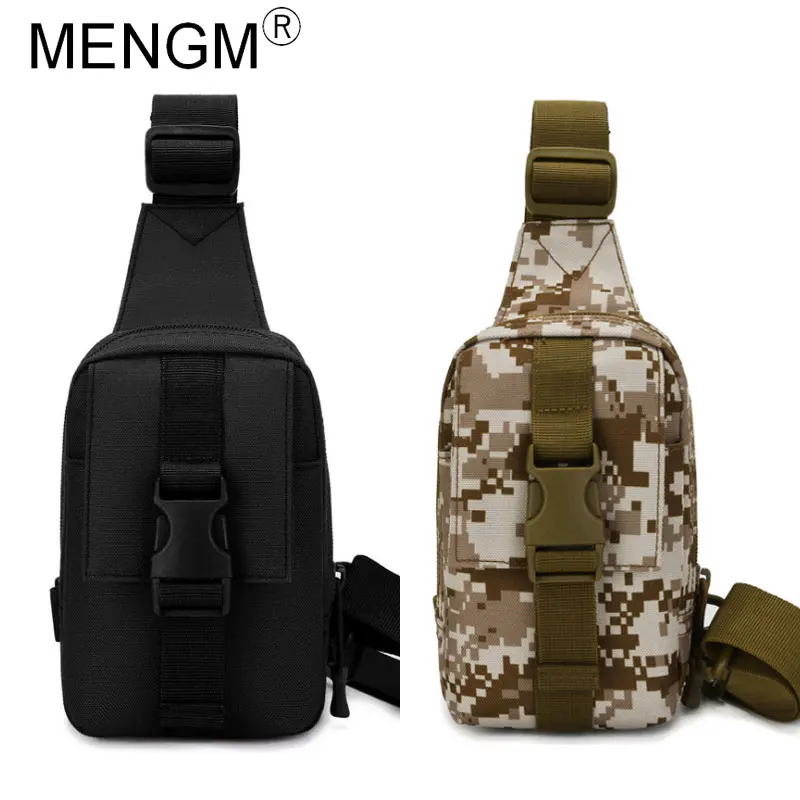 

MENGM Men Chest Bag Camouflage Shoulder Bag Waterproof Crossbody Bags Durable Outdoor Travel Climbing Hiking Mini Casual Bag