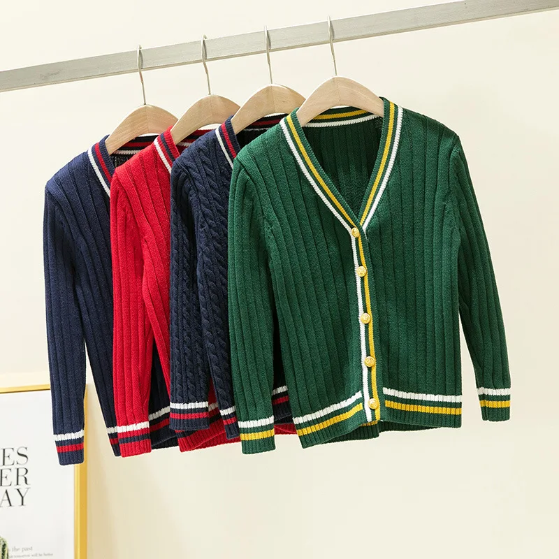 Детский кардиган для мальчиков Детские хлопковые вязаные свитера кардиганы с