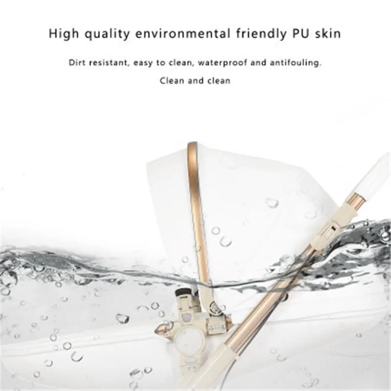 Детская коляска вращающаяся на 360 градусов брендовая детская 2 в 1 3 кожаная из