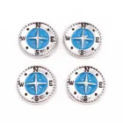 20 шт.лот, круглый синий компас, Плавающие Подвески, память о жизни, стеклянный плавающий медальон, подвески, ювелирные изделия сделай сам