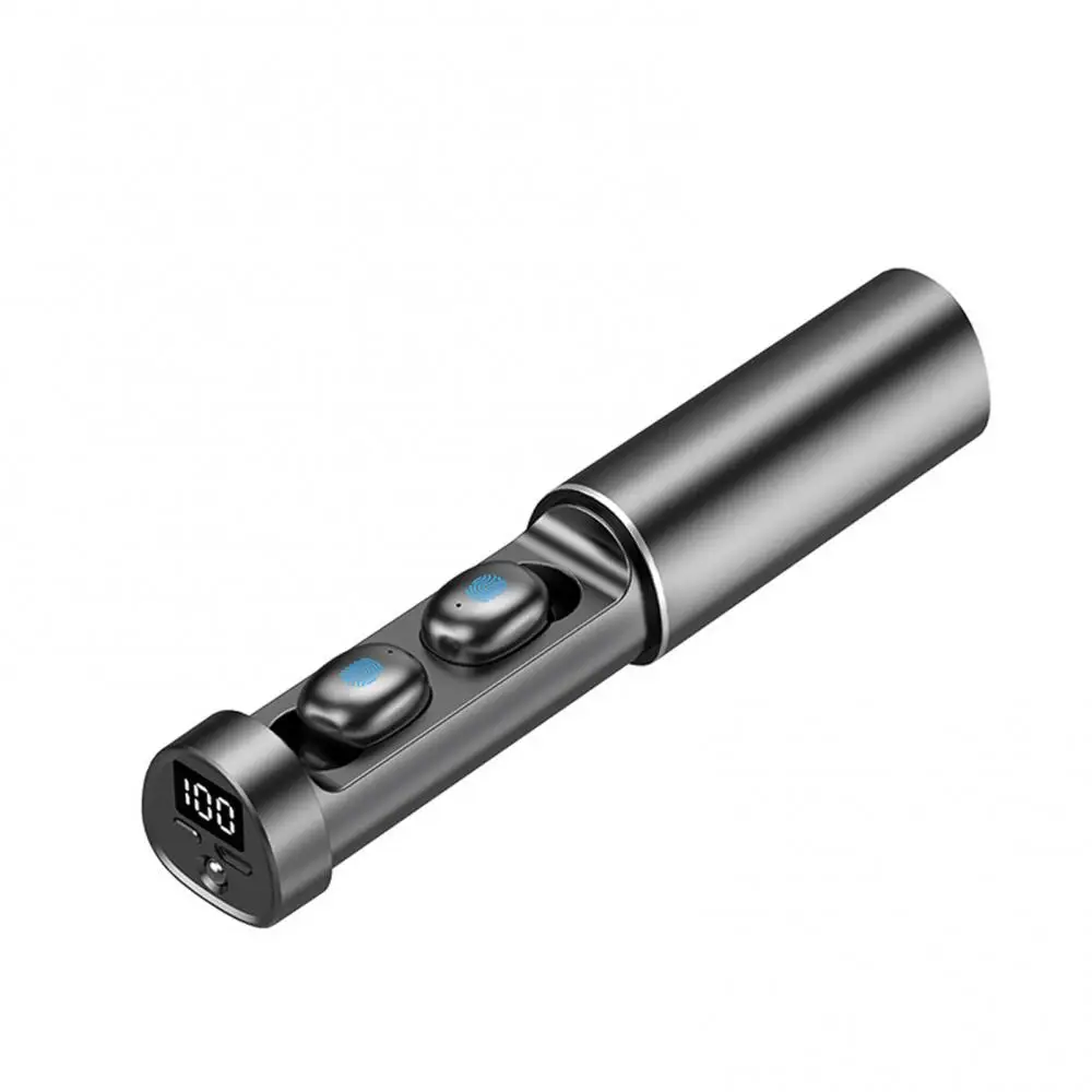 

Bluelans TWS Bluetooth 5.2 LED with Microphone Waterproof Touch Control Stereo HiFi Earbuds Earphones Mini Flashlight Wireless