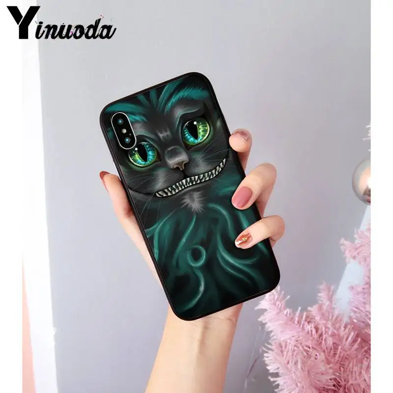 Yinuoda Алиса в стране чудес Чеширский кот чехол для телефона чехол для iPhone 8 7 6 6S Plus X XS MAX 5 5S SE XR Coque 11 11pro 11promax