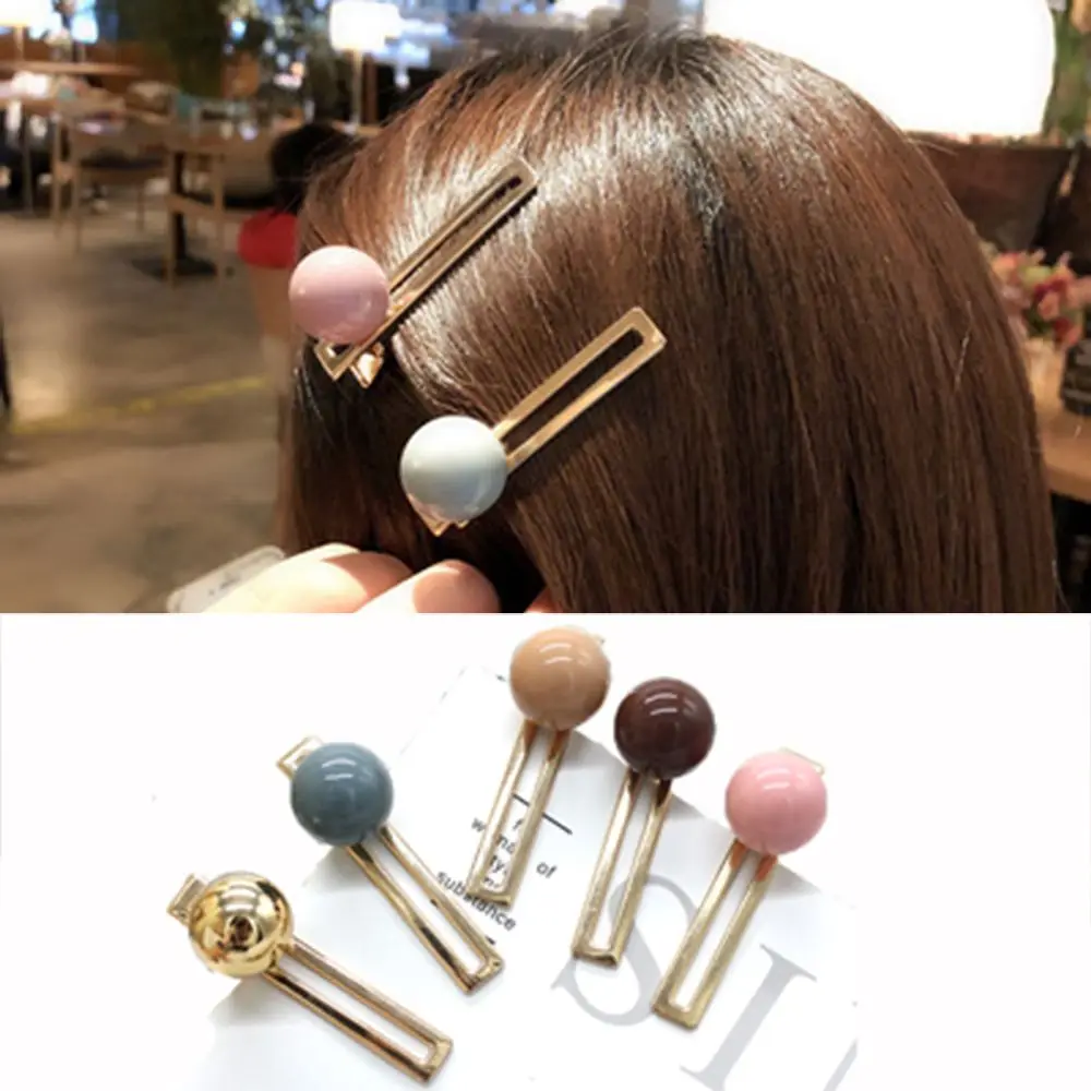 Модная элегантная шпилька для волос простая маленькая свежая боковая заколка