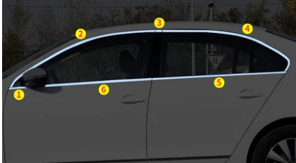 Для 2013 - 2018 VW jetta mk6 Нижняя полная отделка окна декоративная лента наклейка крышка