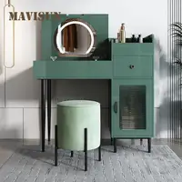 Italian Minimalist Dressing Table Small Family Bedroom Intelligent Mirror With Lamp Creative Flip Nordic Designer Table