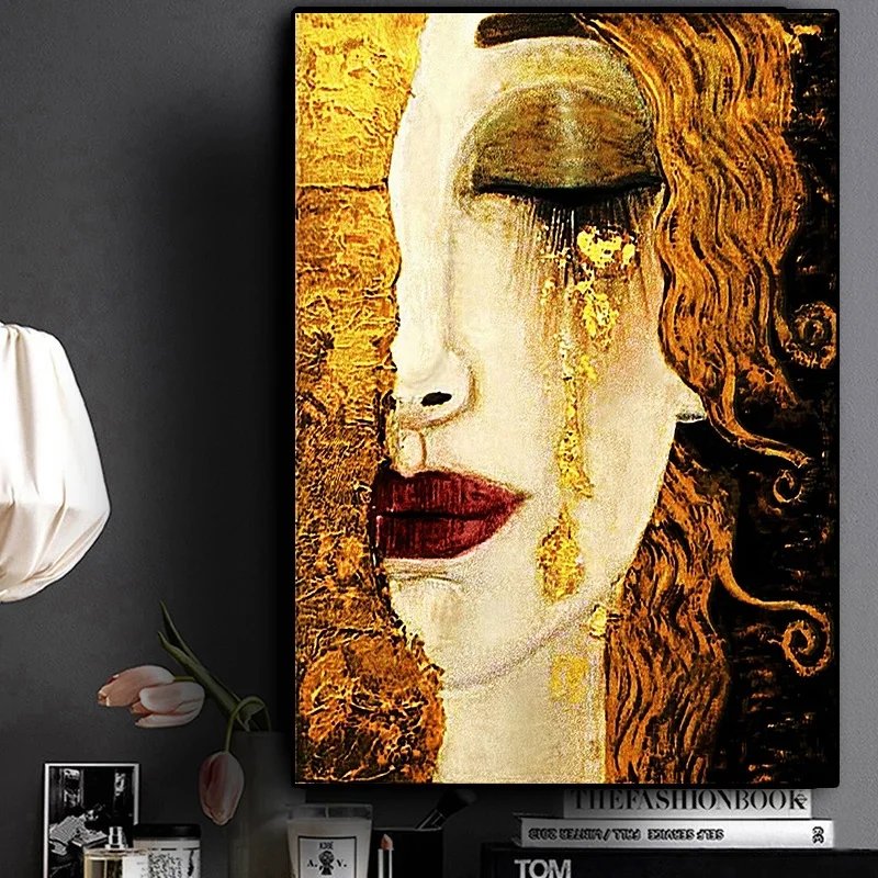 

Classic Artist Gustav Klimt Tear Abstract Oil Painting Posters And Prints Quadros Wall Art Picture For Living Room Decor Cuadros