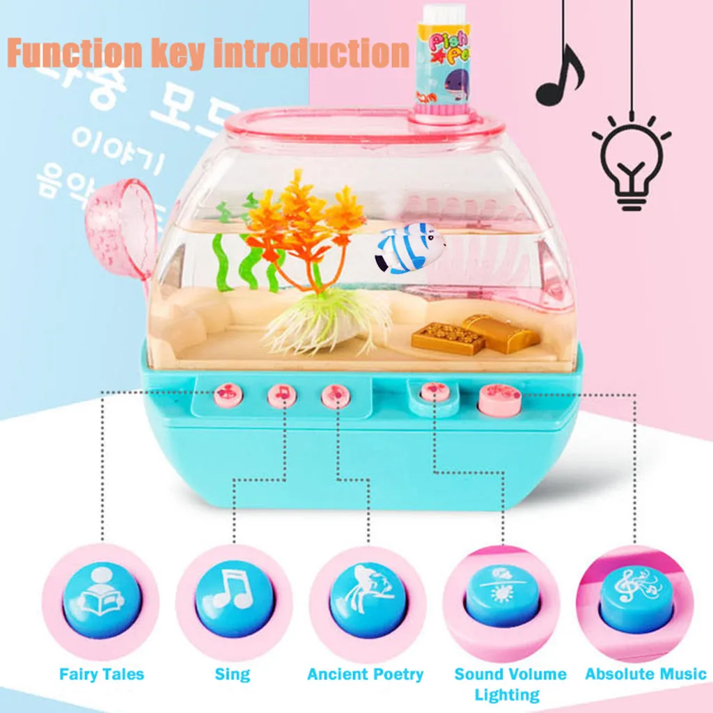Interesting Kids Aquarium Children's Simulation Electric Fishes Tank Toys Set Parent-child interactive Games Dropshipping | Игрушки и