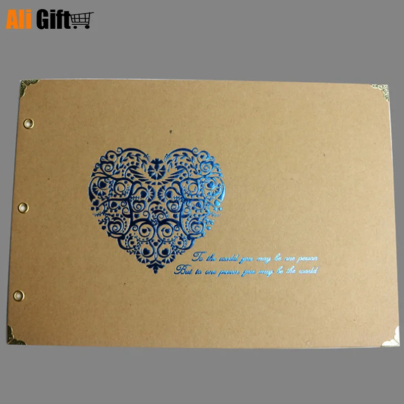 10 дюймовый альбом сделай сам скрапбукинг серия сердец крафт бумага фотоальбомы